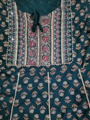 Ethnic Premium Anarkali Kurti with Pants and Dupatta - Image 3