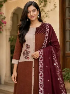 Women's Cotton Palazzo Set with Dupatta - Image 4