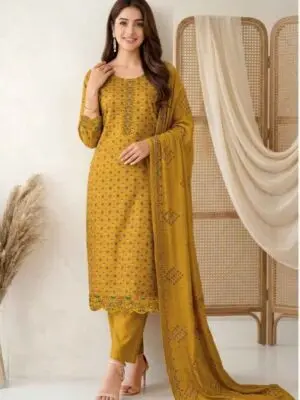 Pure Cotton Printed Kurti Pants and Dupatta Dress - Image 3