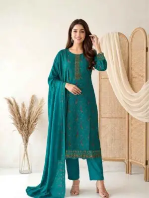 Pure Cotton Printed Kurti Pants and Dupatta Dress - Image 6