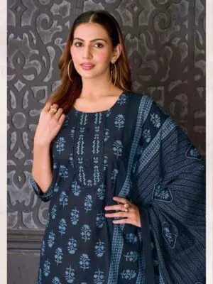 Ethnic Cotton Kurti Pants with Dupatta - Image 13