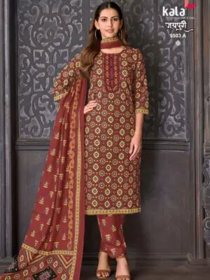 Ethnic Cotton Kurti Pants with Dupatta - Image 6