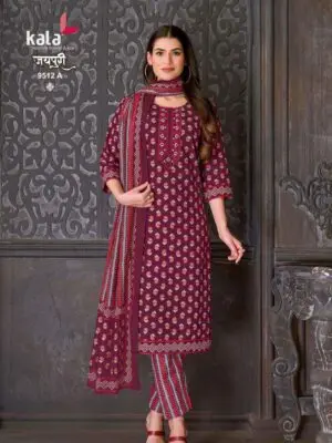 Ethnic Cotton Kurti Pants with Dupatta - Image 4