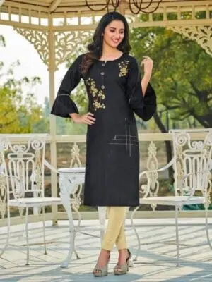 Women's Kurtis Cotton Embroidery Ladies Kurtis Ethnic Designer - Image 4