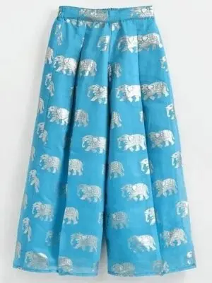 Ethnic Girls Top with Elephant Print Palazzo Pants - Image 4