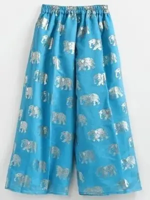 Ethnic Girls Top with Elephant Print Palazzo Pants - Image 5