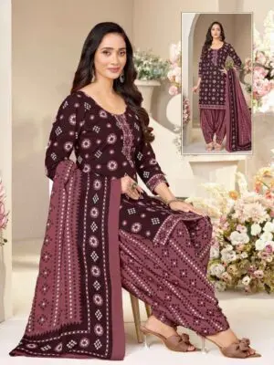 Bandhani Printed Cotton Kurta Salwar and Dupatta - Image 3