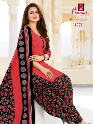 Pure Cotton Stitched Patiala Kurti Salwar Suit with Dupatta and Lining - Image 3