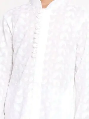 Boys Chikankari Kurta with Pajama - Image 5