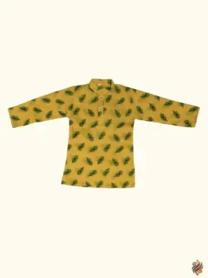 Mayur Mustard Boys Kurta Pyjama Set - Image 6