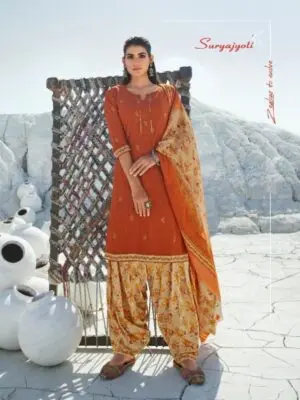 Women Ladies Suits Indian Ethnic Patiala Cotton Dress with Dupatta - Image 3