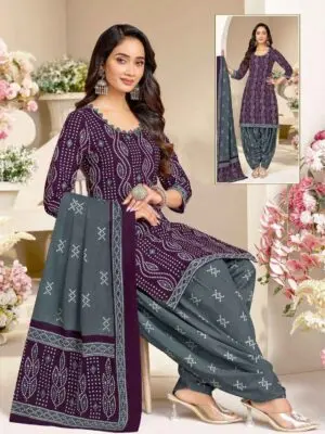 Bandhani Printed Cotton Kurta Salwar and Dupatta - Image 10
