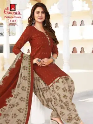 Fully Stitched Pure Cotton Patiala Kurti Salwar Suit with Dupatta and Lining - Image 6