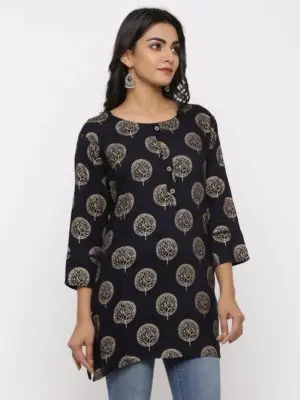 Ladies Printed Rayon Designer Short Kurtis - Image 3