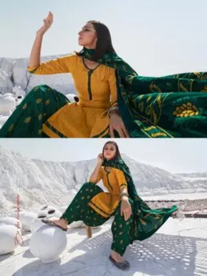 Women Ladies Suits Indian Ethnic Patiala Cotton Dress with Dupatta - Image 7