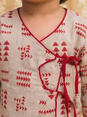 Kids Krishna Dhoti Kurta Angrakha Style - Image 2