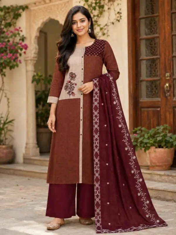 Women's Cotton Palazzo Set with Dupatta